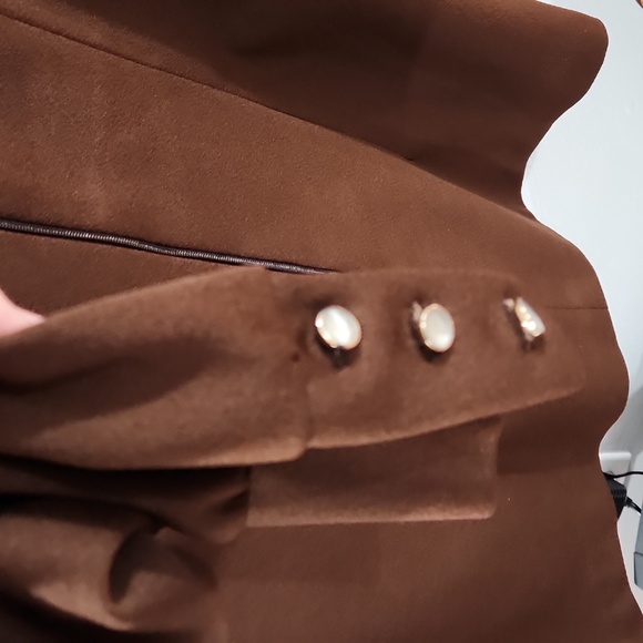 Vintage turtleneck blouse from Western Heritage, brown, size 12. - Picture 3 of 6